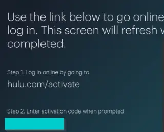 Hulu’s instruction for activating on a computer to solve Hulu not working on Roku