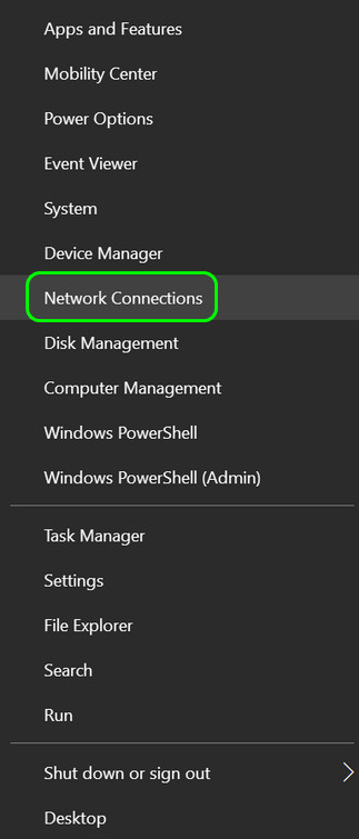 Network Connections - Windows