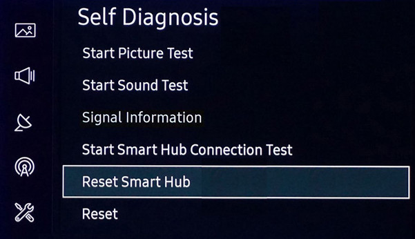 Resetting Smart Hub - Samsung TV