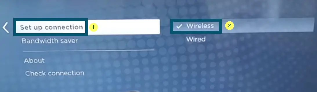 Click the wireless option.