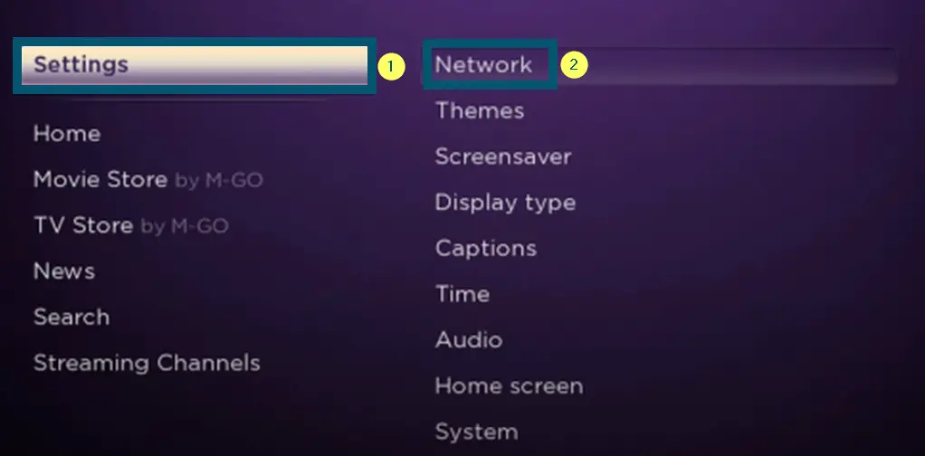 Click Network option