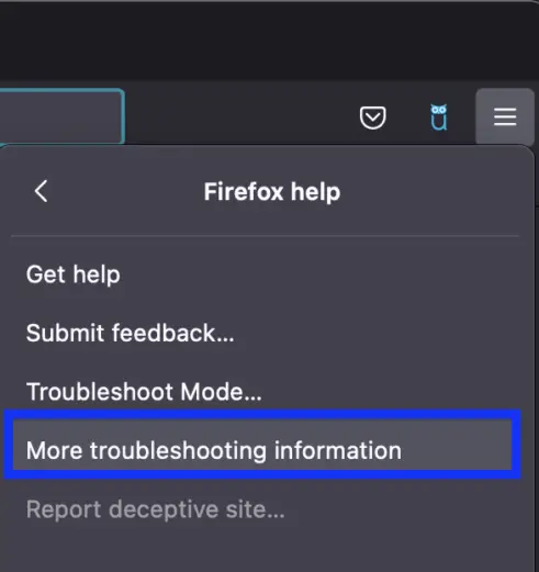 More troubleshooting information - Firefox