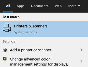 Printers and Scanners - Windows