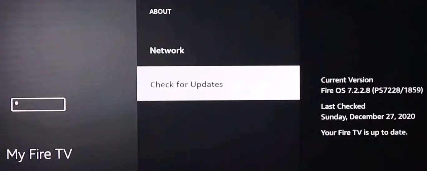 Checking for Updates - Firestick TV