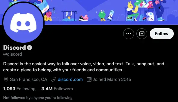 Discord's Official Twitter Handle