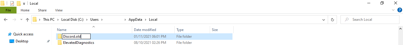Renaming Discord Folders