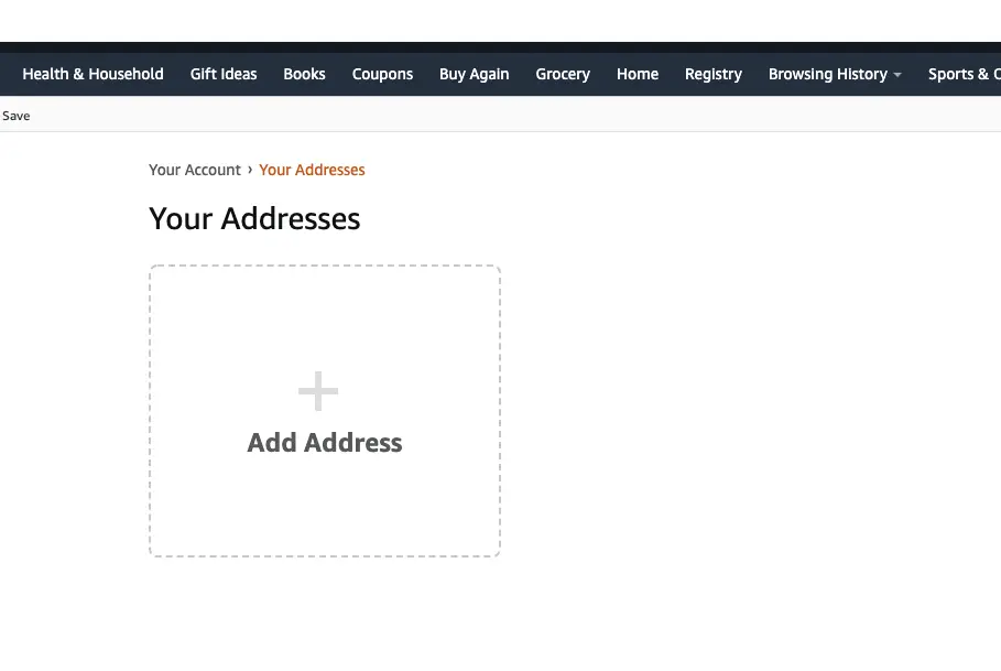 Adding Address in Amazon