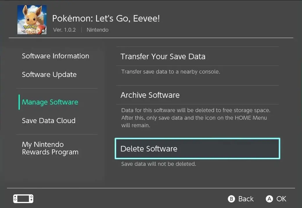 Deleting Software from Switch