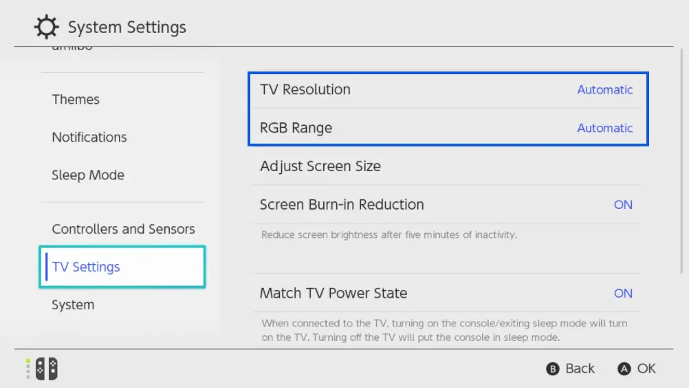Changing TV Resolution and RGB Range