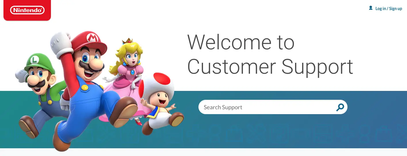 Nintendo Support Page
