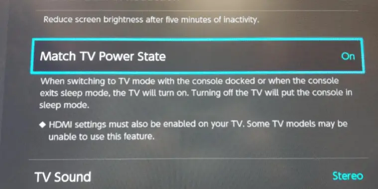 Turning off Matching TV Power State