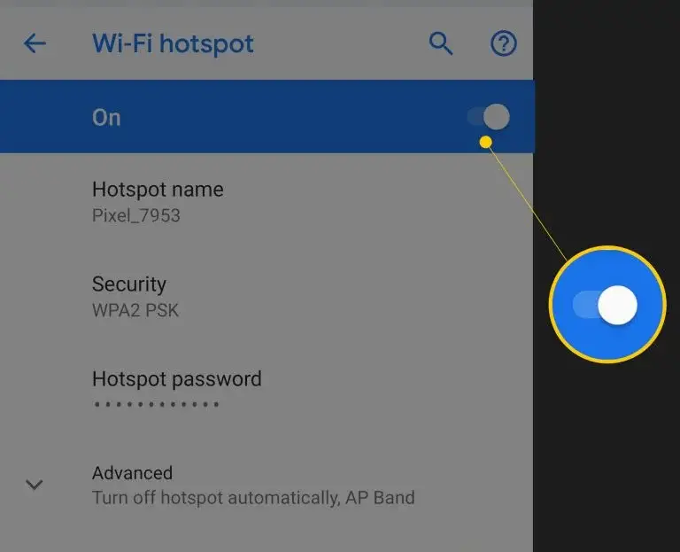 Enable Hotspot of Your Phone