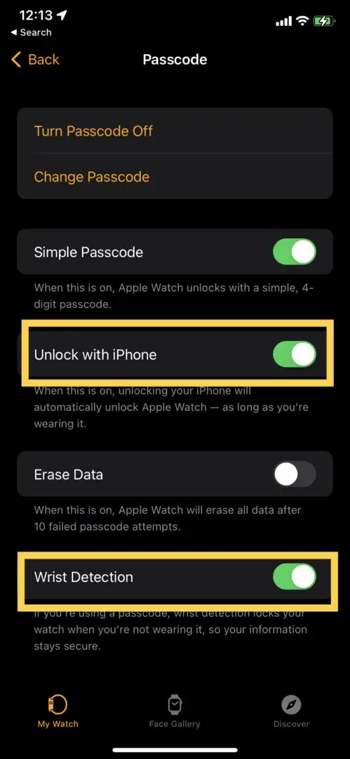 Unlocking with iPhone