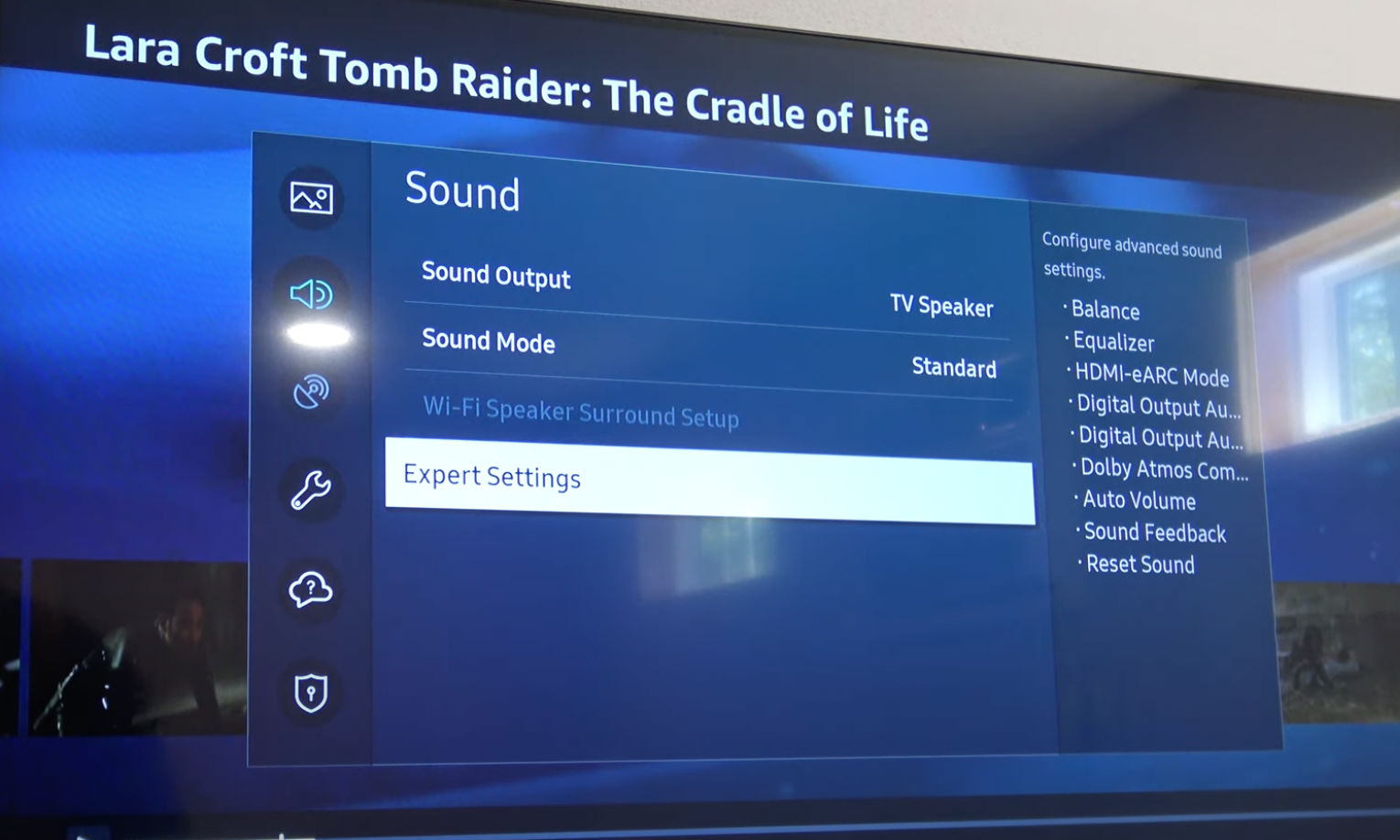 Expert Sound settings in Samsung TV