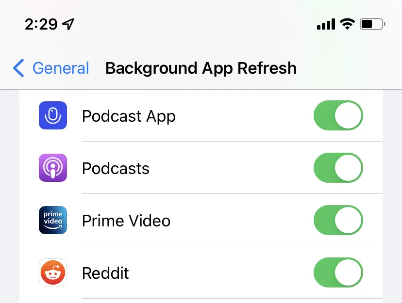 Disabling background app refresh for problematic app