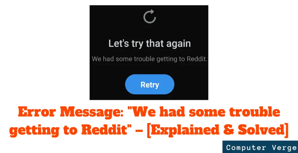 We had some Trouble getting to Reddit