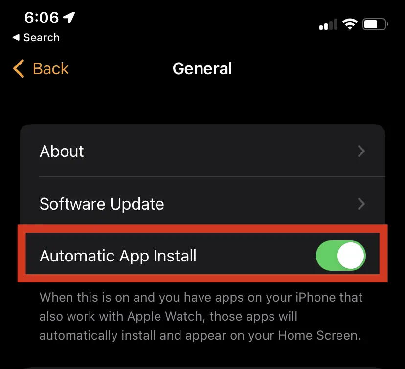 Turning off Automatic App Install