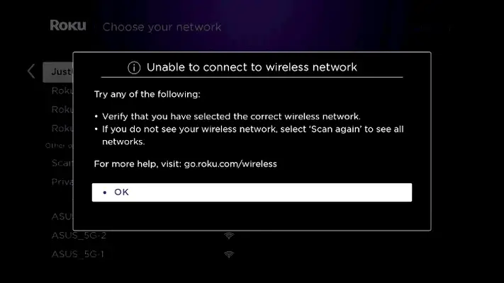 Fixing the error: Roku not Connecting to WIFI