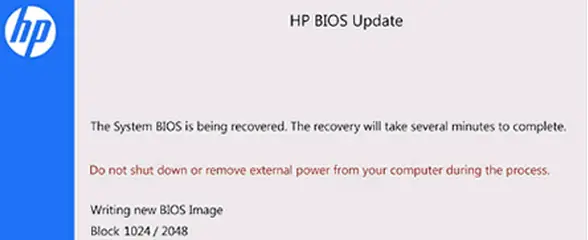 Recover BIOS of the HP Laptop