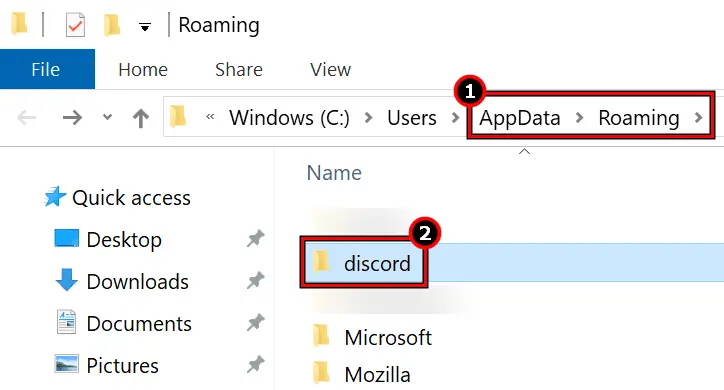 Delete the Discord Folder in the AppData Directory