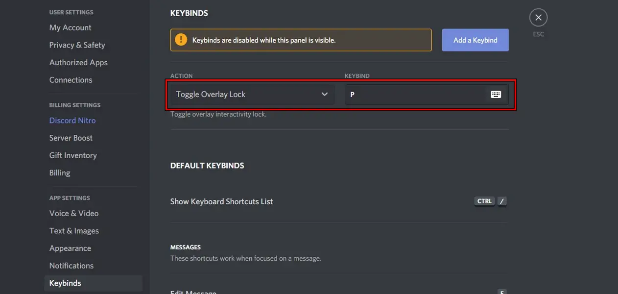 Add a Keybind for Toggle Overlay Lock in Discord