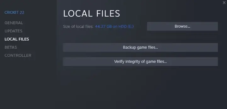 Verify Game Files