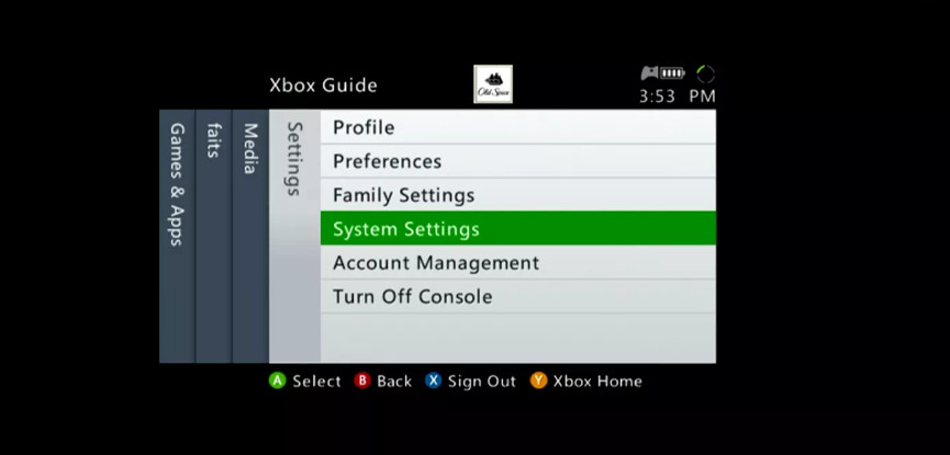 solution for Xbox error code 831188fe lies in system settings