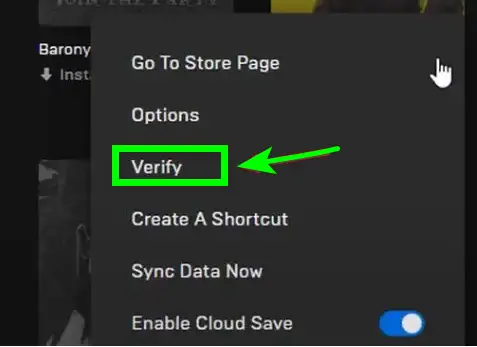 Verify option