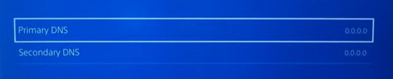 Adding the RDR2 DNS addresses to PS4.