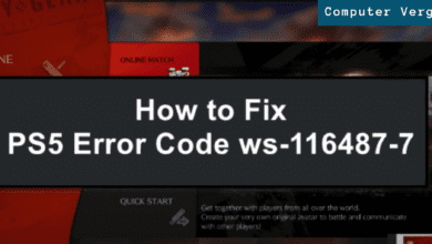 How to fix ps5 error code ws-116487-7