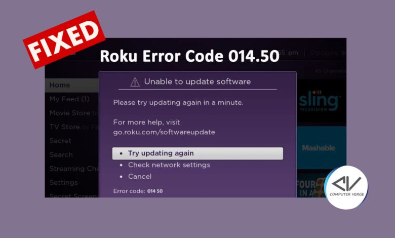 Solutions to fix Roku Error 014.50