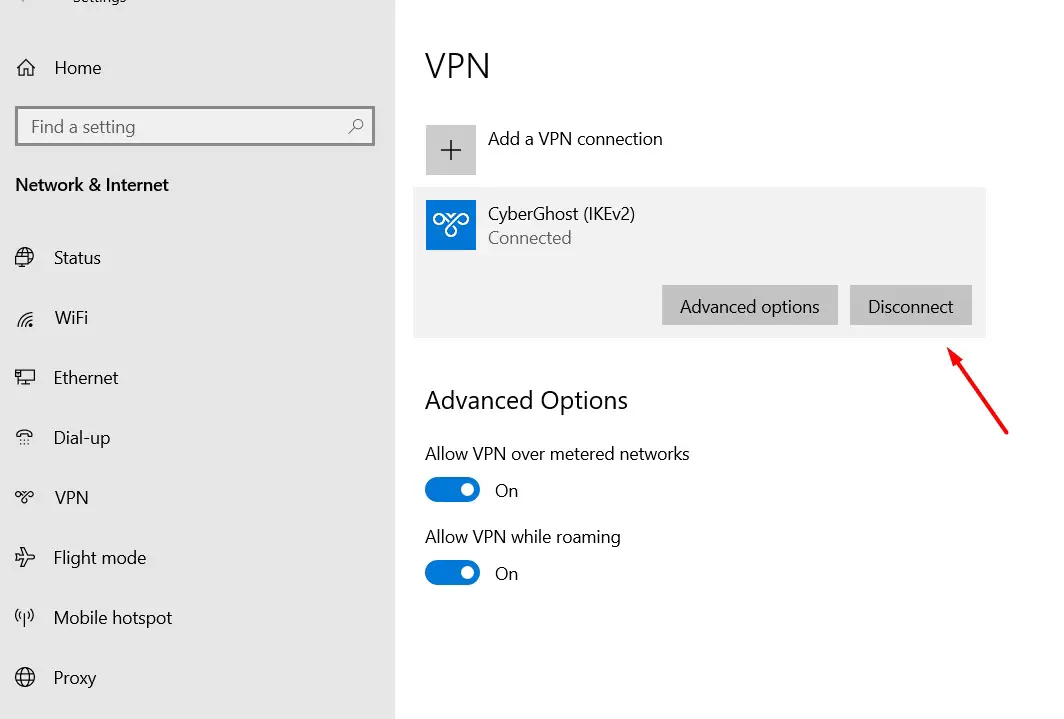 Disable VPN to fix error 29