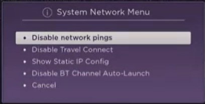 Disabling network pings can help solve the Roku error code 014.40.