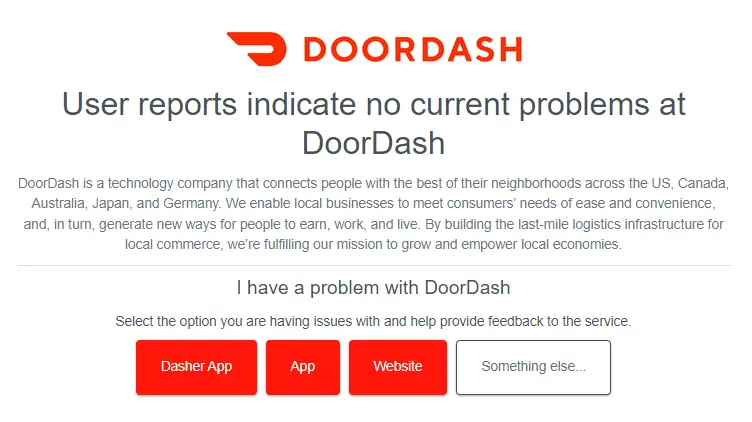 Doordash Error Code 404