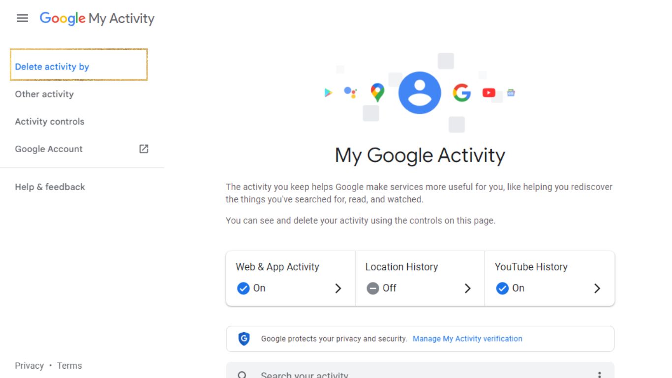 Google Activities page