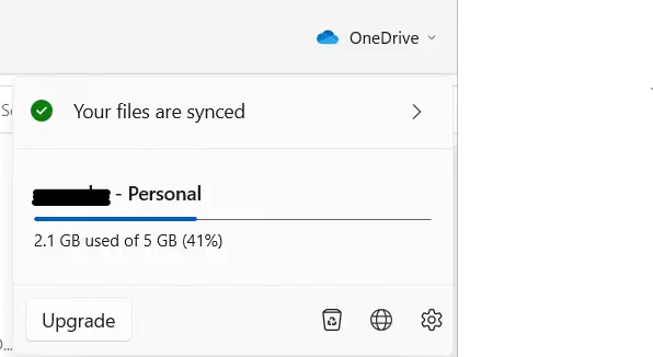 Upgrading storage on OneDrive to increase space.