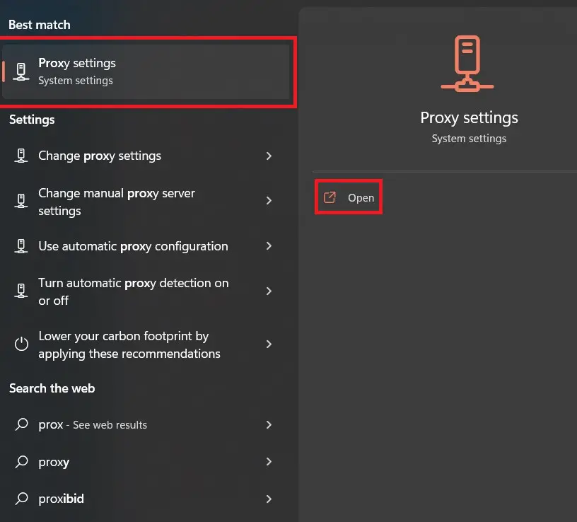 Press the Windows Key and search for 'Proxy Settings'. Error Code: ui3010 
