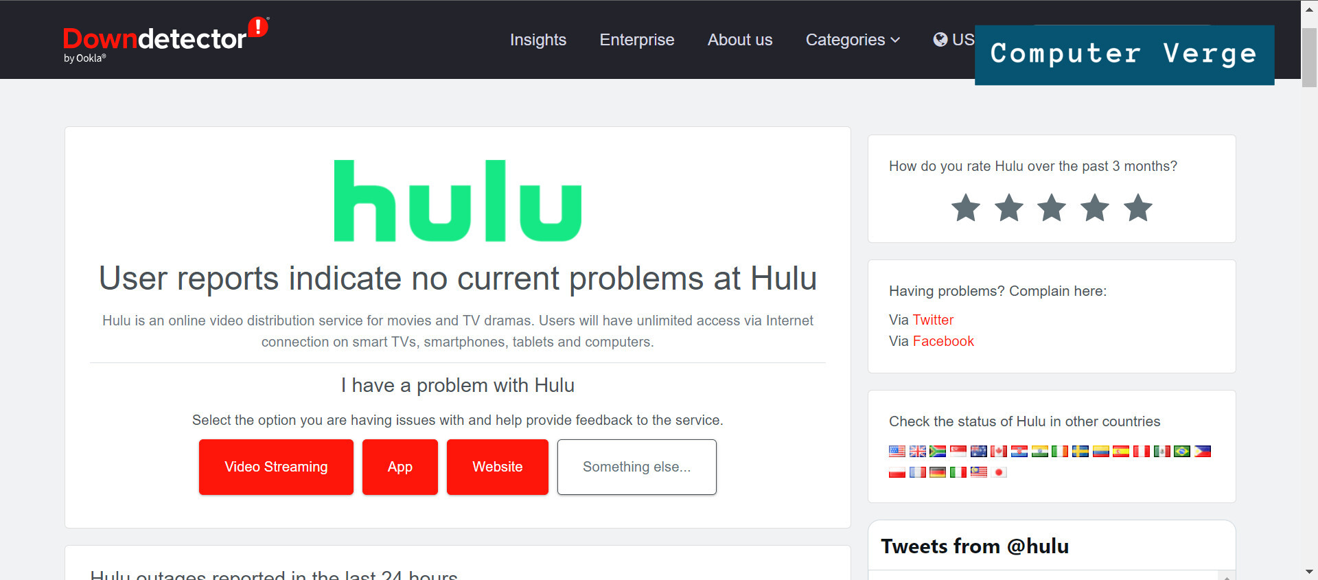 checking if hulu error code 95 is due to server issues