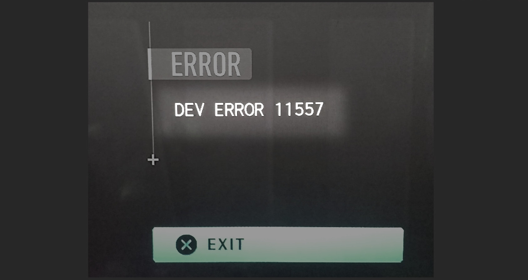 Dev Error 11557