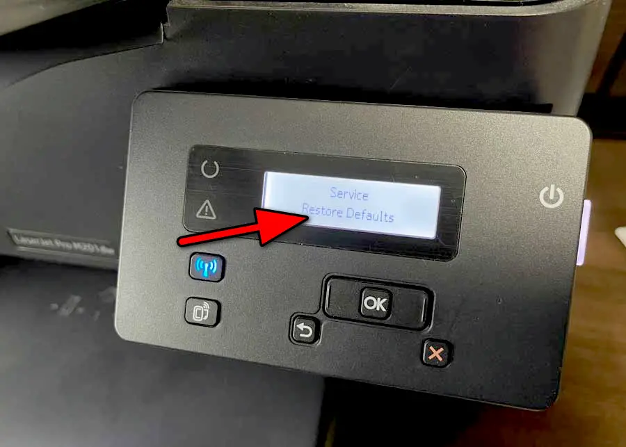 Reset the HP Printer to the Factory Defaults to eradicate HP Error Code EBS00P0004