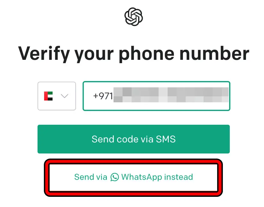 Verify ChatGPT Account Through WhatsApp